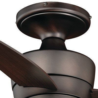 44 in. LED Flushmount DC Ceiling Fan Copper Bronze