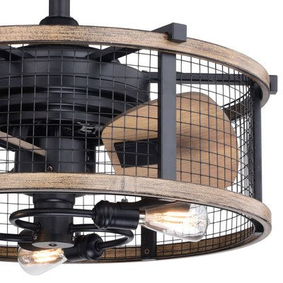 21-in LED Ceiling Fan Oil Rubbed Bronze and Burnished Teak
