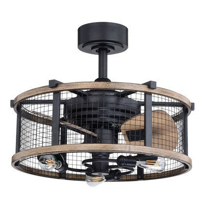 21-in LED Ceiling Fan Oil Rubbed Bronze and Burnished Teak