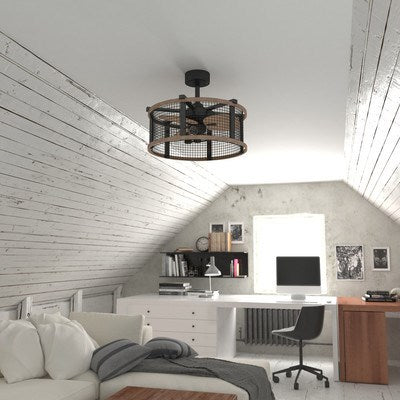 21-in LED Ceiling Fan Oil Rubbed Bronze and Burnished Teak