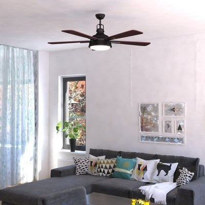 LED 52-in LED Ceiling Fan Gold Stone