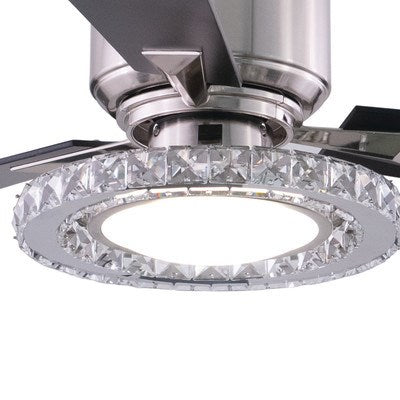 52-in LED Ceiling Fan Brushed Nickel