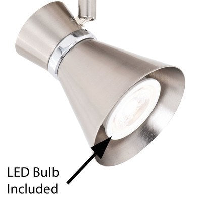 6L LED Swing Directional Ceiling Light Brushed Nickel and Chrome