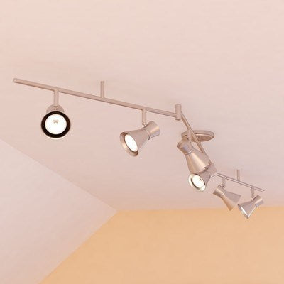 6L LED Swing Directional Ceiling Light Brushed Nickel and Chrome