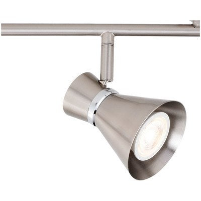 4L LED Directional Ceiling Light Brushed Nickel and Chrome