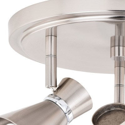 3L LED Directional Ceiling Light Brushed Nickel and Chrome