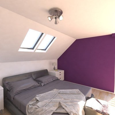 3L LED Directional Ceiling Light Brushed Nickel and Chrome