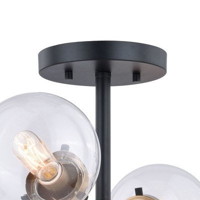 20-in Semi Flush Ceiling Light Oil Rubbed Bronze and Muted Brass