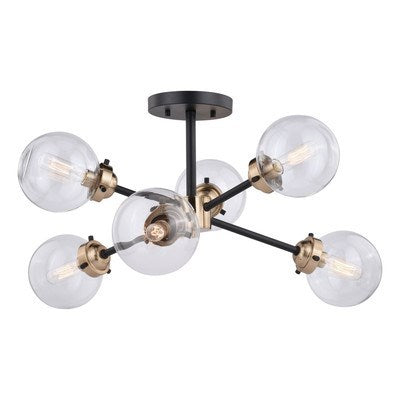 25-in Semi Flush Ceiling Light Oil Rubbed Bronze and Muted Brass by Vaxcel International