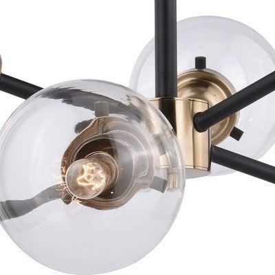 25-in Semi Flush Ceiling Light Oil Rubbed Bronze and Muted Brass