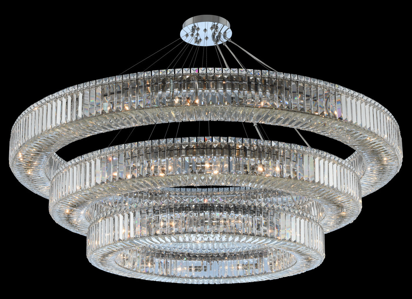 (36 + 47 + 60) Inch 3 Tier Pendant by Kalco Allegri