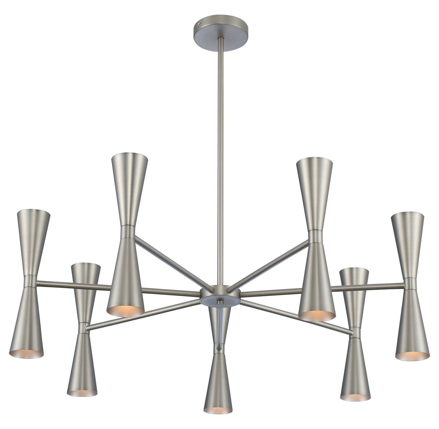 7 Arm Chandelier With 14 Lights by Kalco