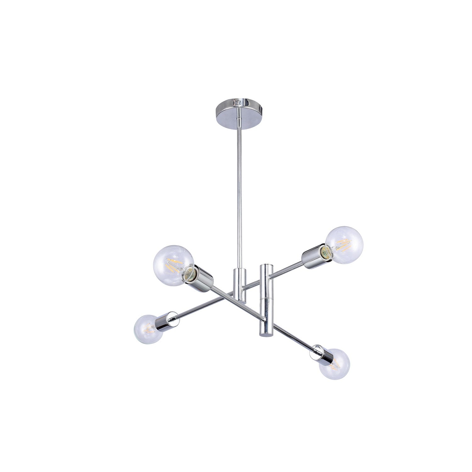 4 Lights Chrome Ceiling Fixture