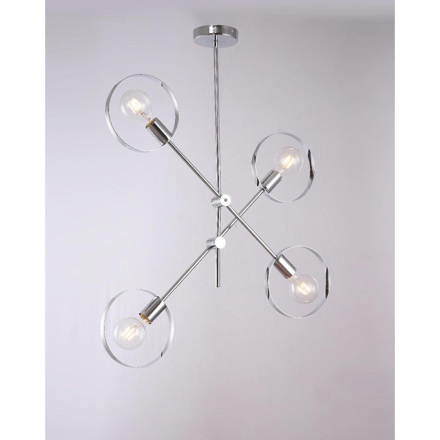 4 Lights Chrome Ceiling Fixture by Bethel