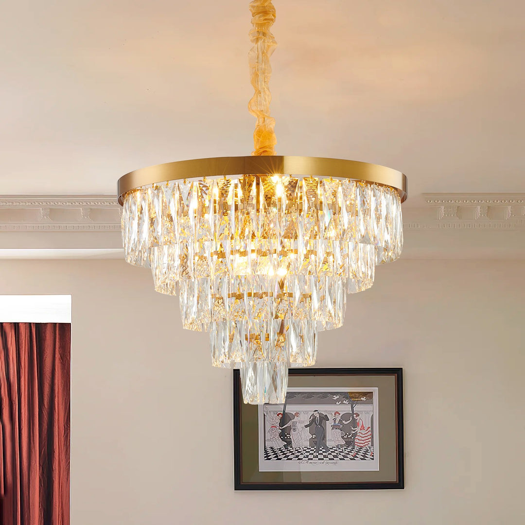 12 Lights Gold Chandelier