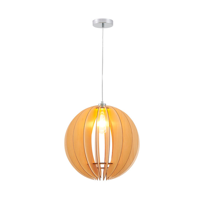 1 Light Natural Wood Ceiling Fixture by Bethel