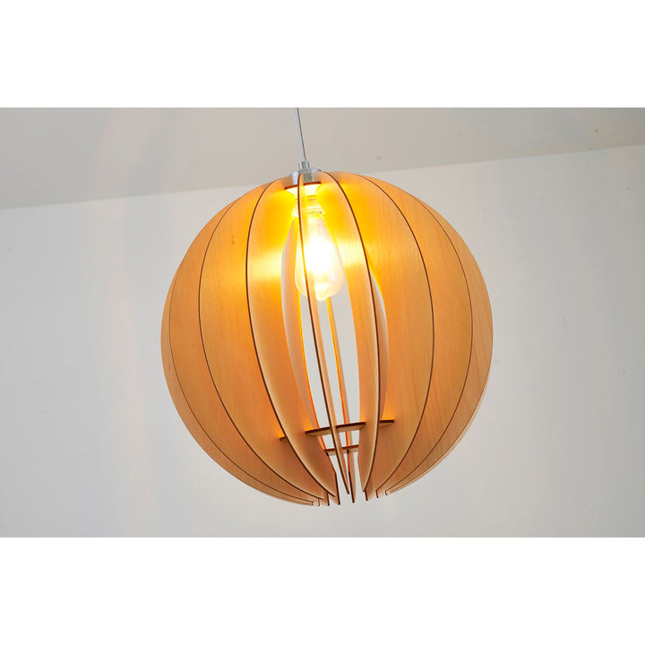1 Light Natural Wood Ceiling Fixture