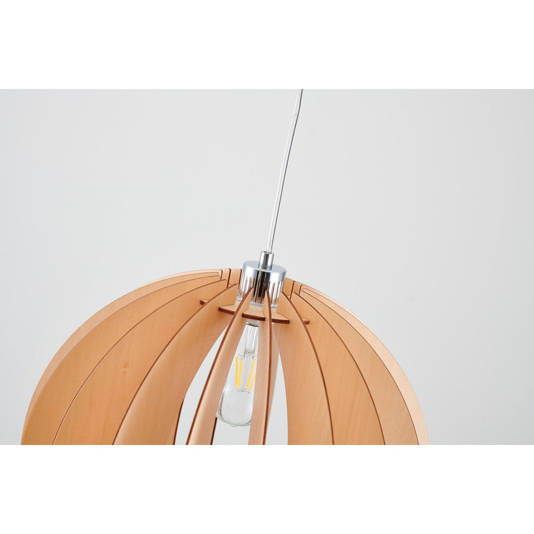 1 Light Natural Wood Ceiling Fixture