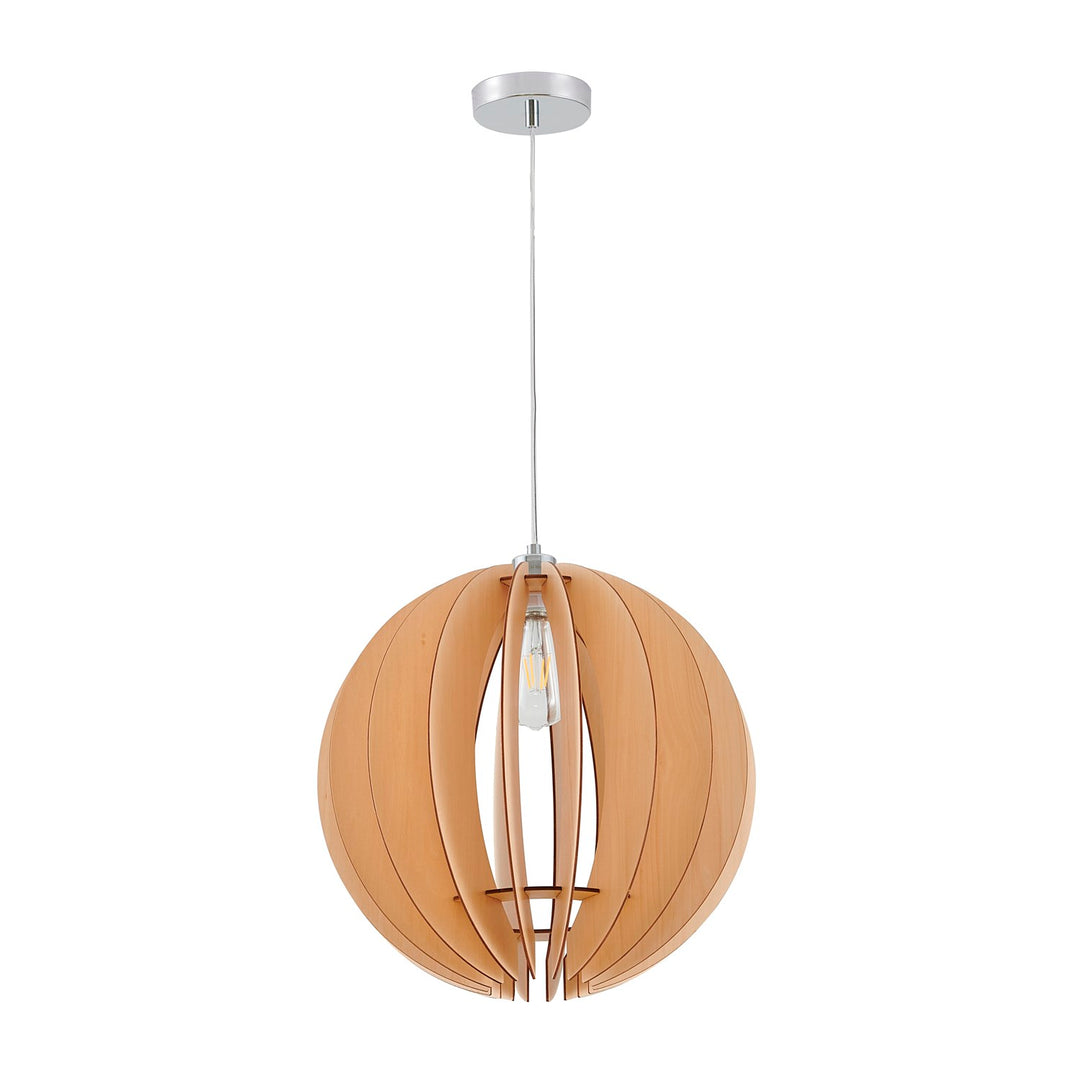 1 Light Natural Wood Ceiling Fixture