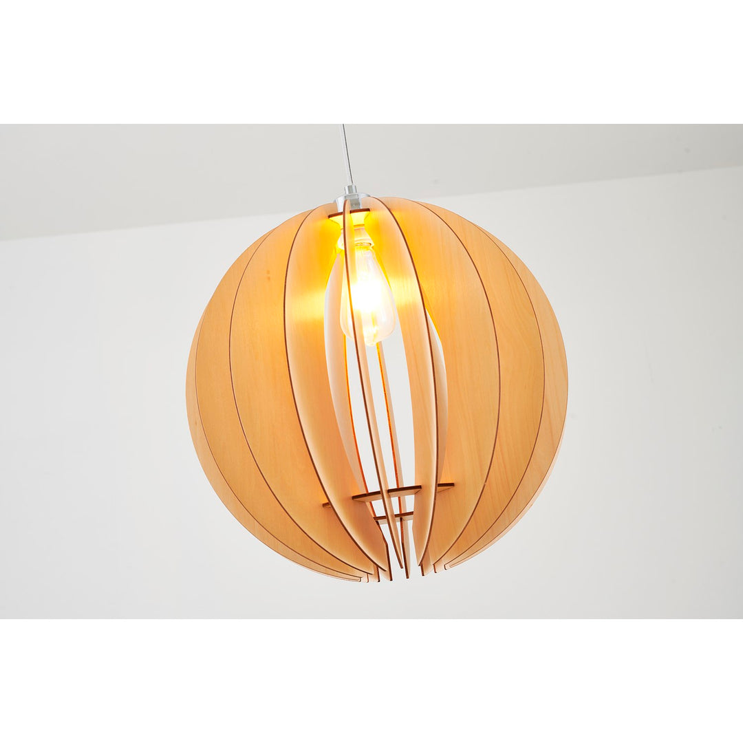 1 Light Natural Wood Ceiling Fixture