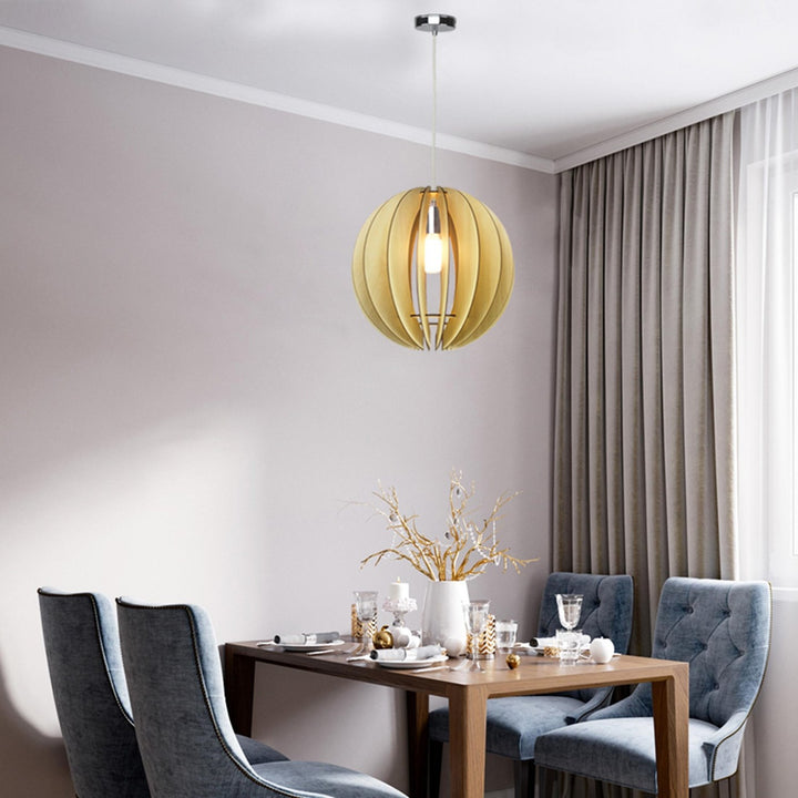 1 Light Natural Wood Ceiling Fixture