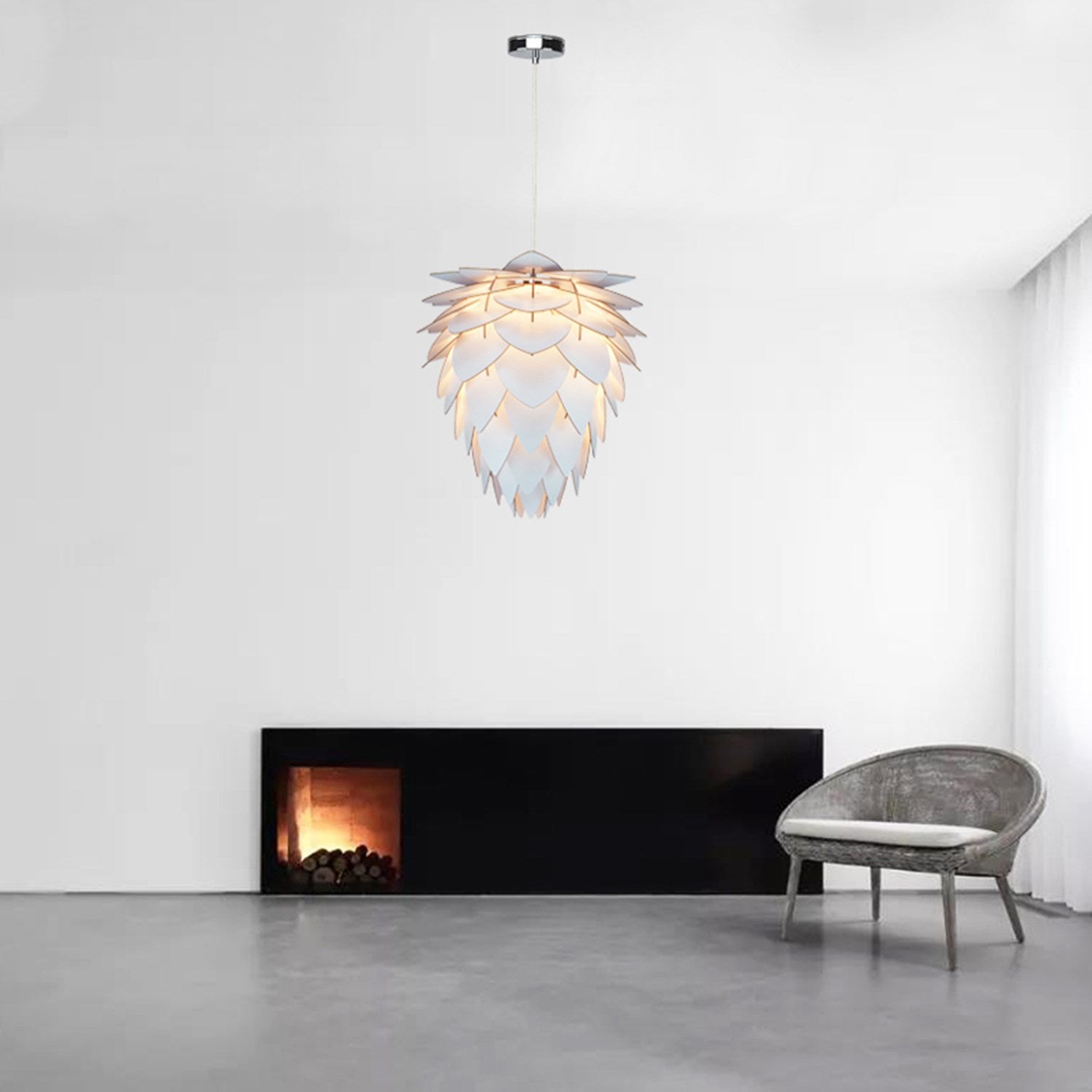 1 Light White Ceiling Fixture