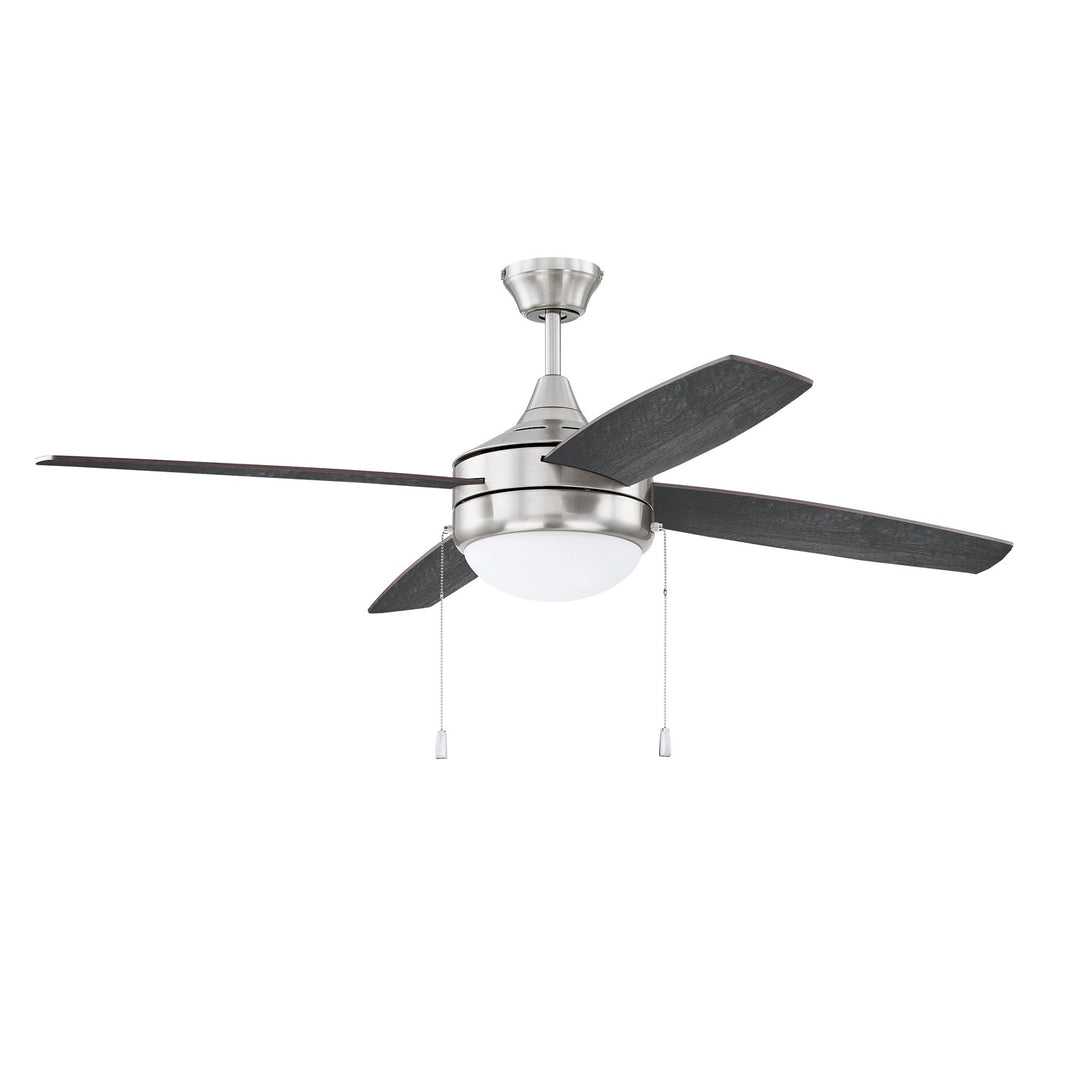 52in Phaze 4 in Brushed Polished Nickel w/ Walnut/Dark Oak Blades