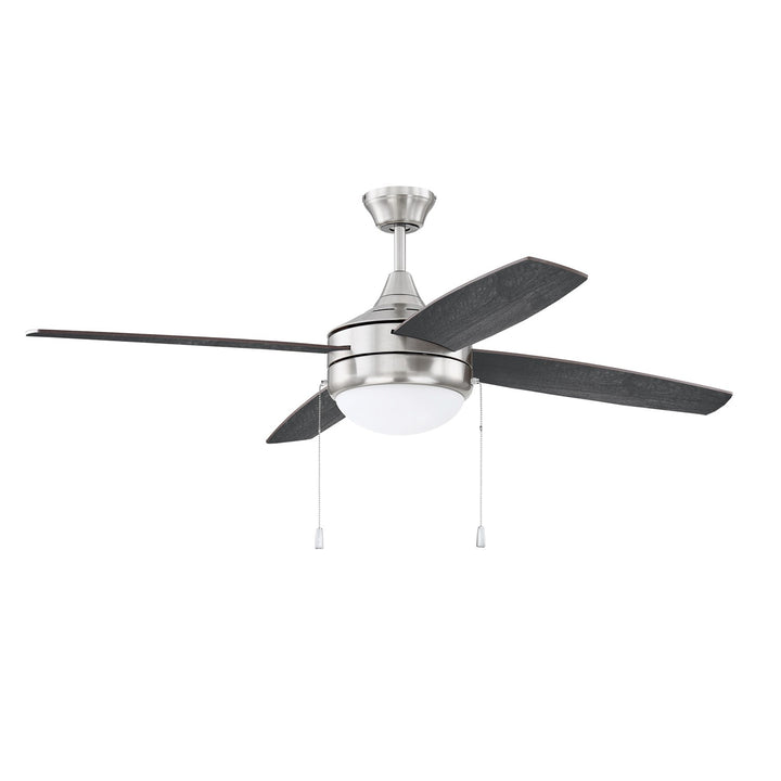 52in Phaze 4 in Brushed Polished Nickel w/ Walnut/Dark Oak Blades