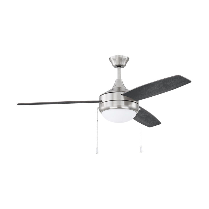 52in Phaze 3 in Brushed Polished Nickel w/ Walnut/Dark Oak Blades