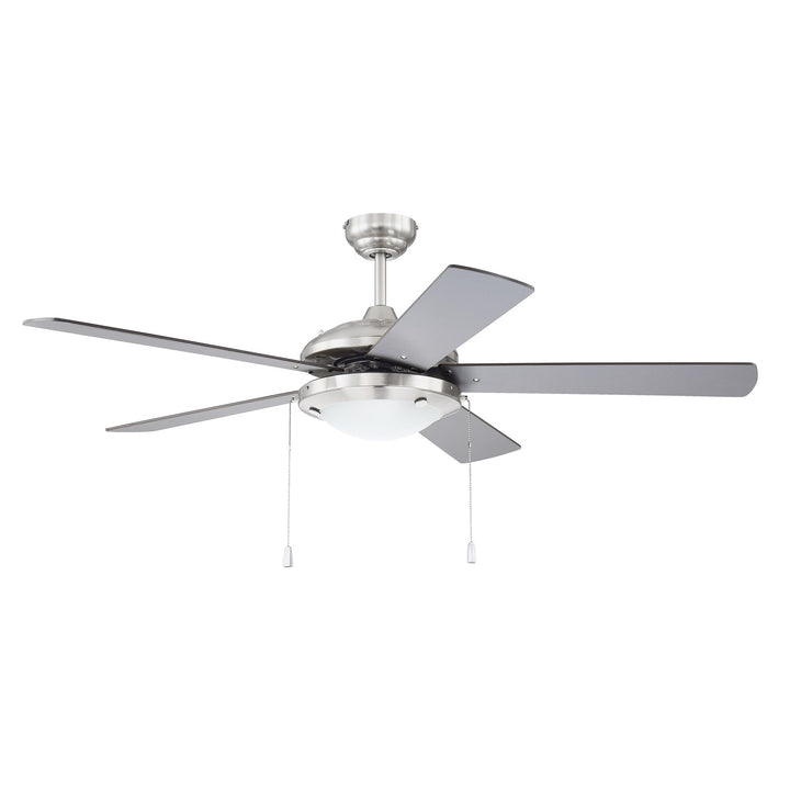 52in  in Brushed Polished Nickel w/ Brushed Nickel/Walnut Blades by Craftmade
