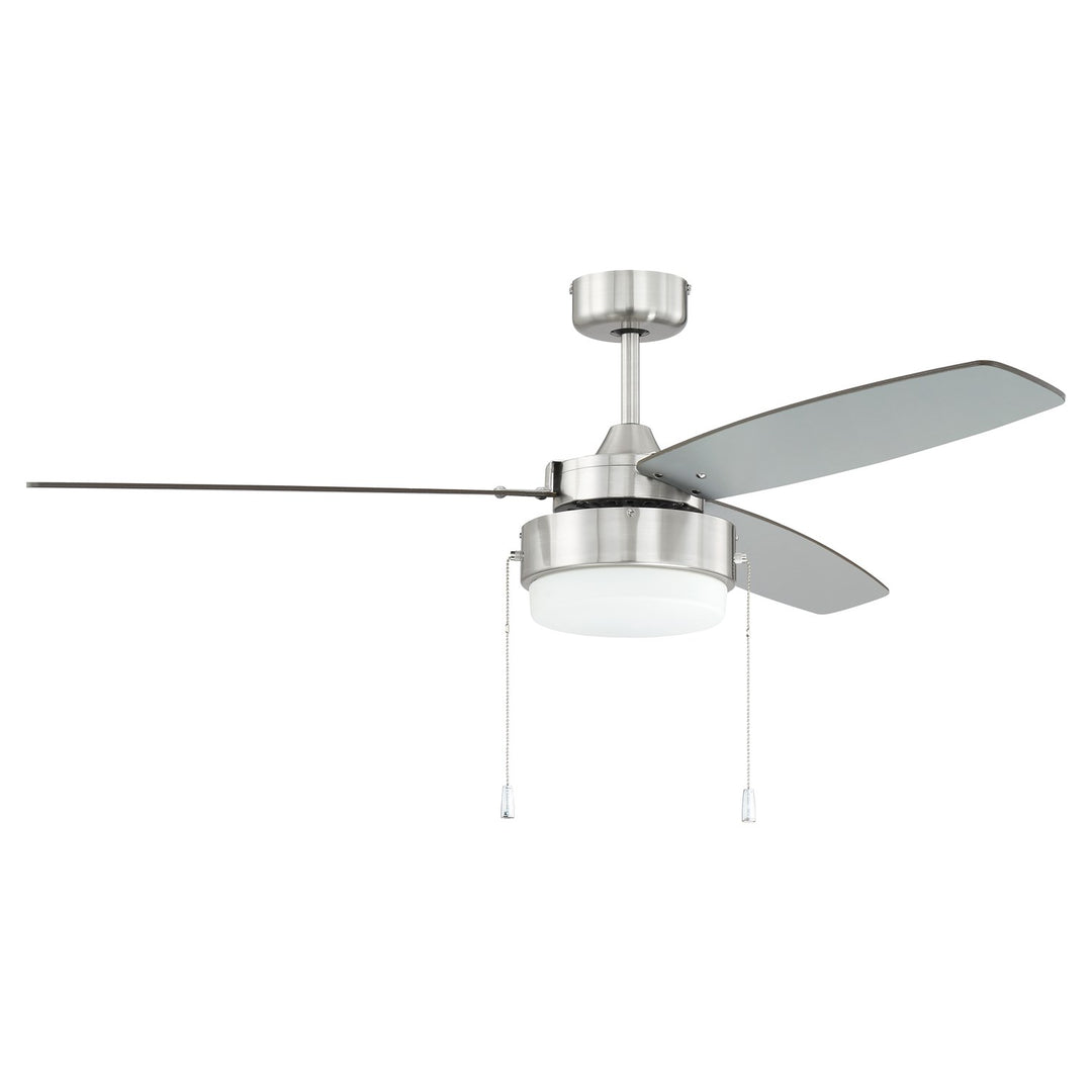 52in  in Brushed Polished Nickel w/ Brushed Nickel/Walnut Blades by Craftmade