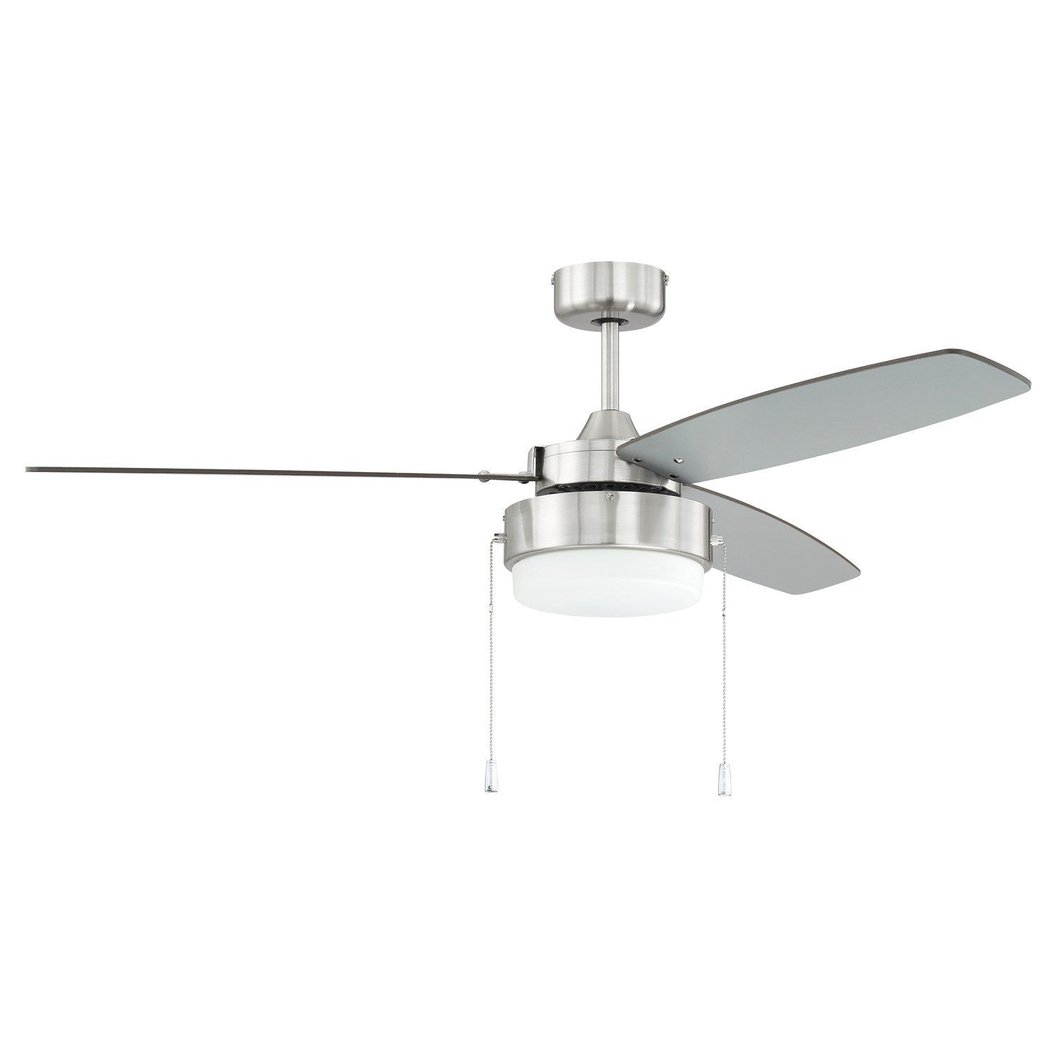 52in  in Brushed Polished Nickel w/ Brushed Nickel/Walnut Blades by Craftmade