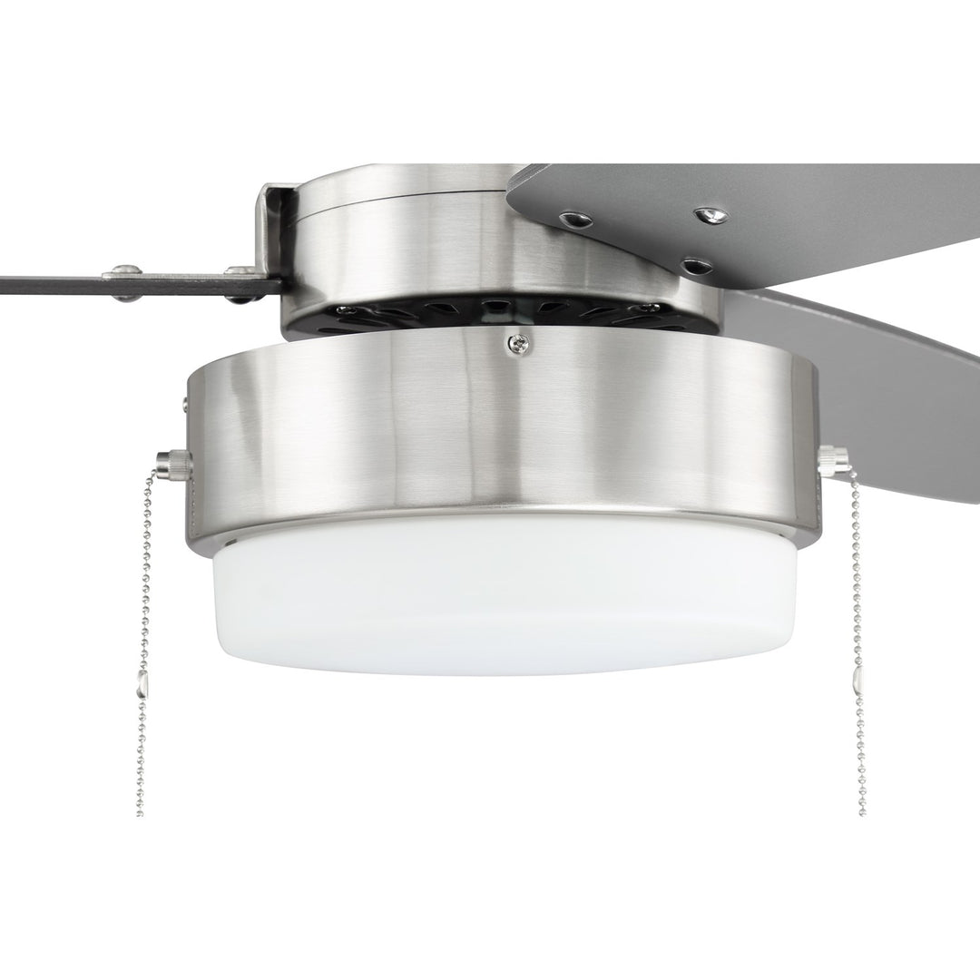 52in  in Brushed Polished Nickel w/ Brushed Nickel/Walnut Blades