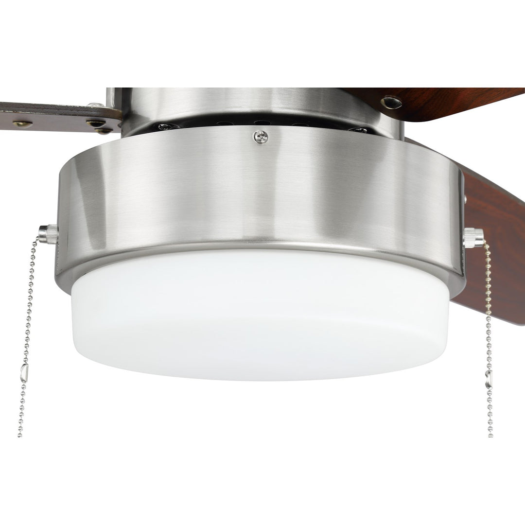 52in  in Brushed Polished Nickel w/ Brushed Nickel/Walnut Blades