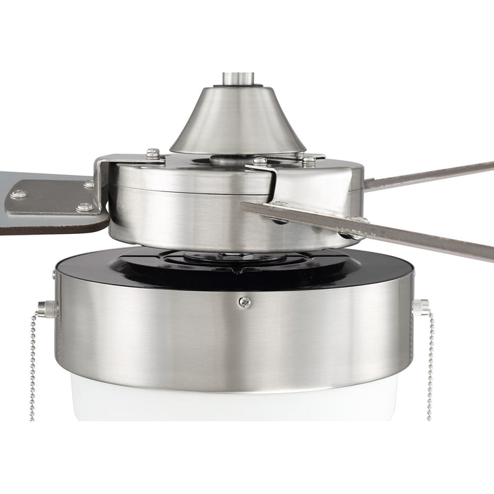 52in  in Brushed Polished Nickel w/ Brushed Nickel/Walnut Blades