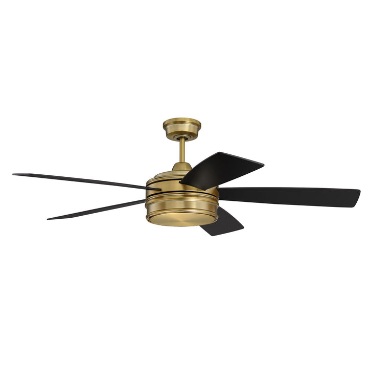 52in  in Satin Brass w/ Flat Black/Mesquite Blades by Craftmade