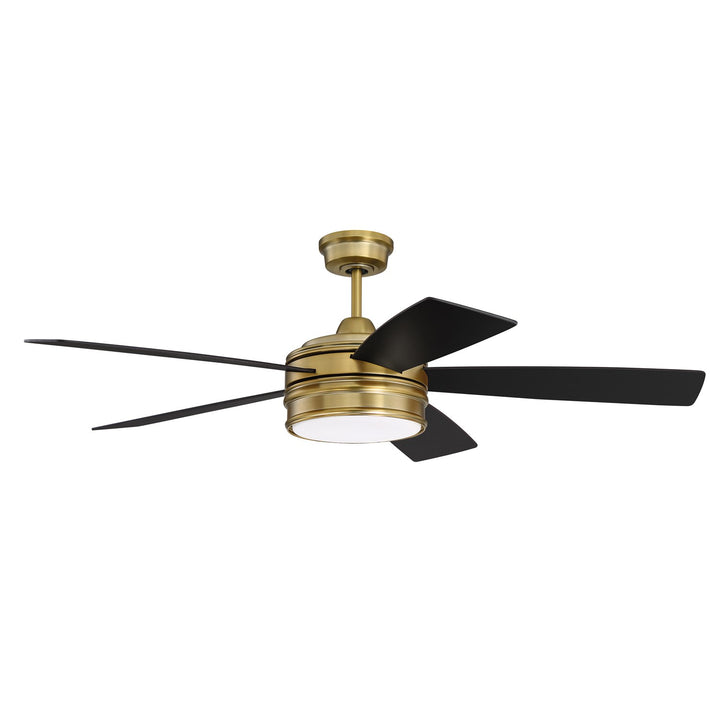 52in  in Satin Brass w/ Flat Black/Mesquite Blades