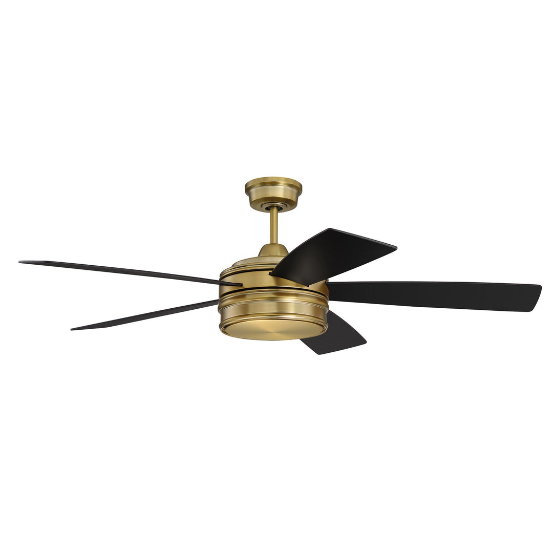 52in  in Satin Brass w/ Flat Black/Mesquite Blades