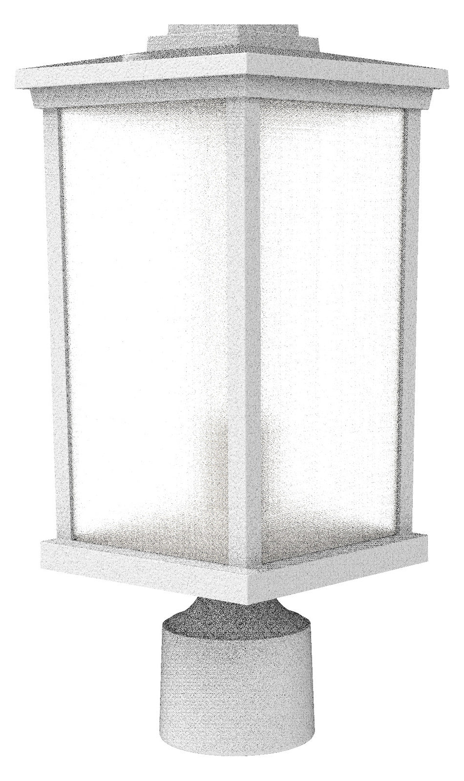 Resilience 1 Light Outdoor Post Mount in Textured White by Craftmade