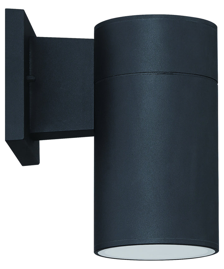 1 Light Outdoor LED Wall Mount in Textured Black