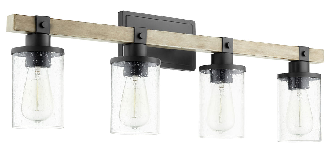 4 Lights Noir W/ Driftwood Finish Vanitity by Quorum