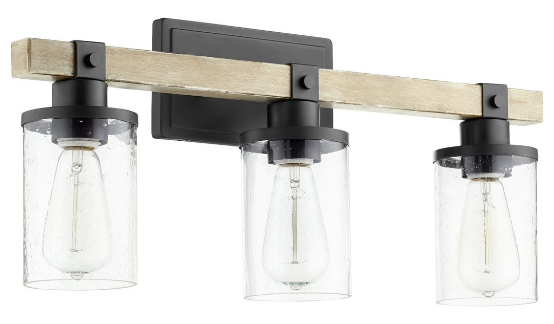 3 Lights Noir W/ Driftwood Finish Vanitity by Quorum