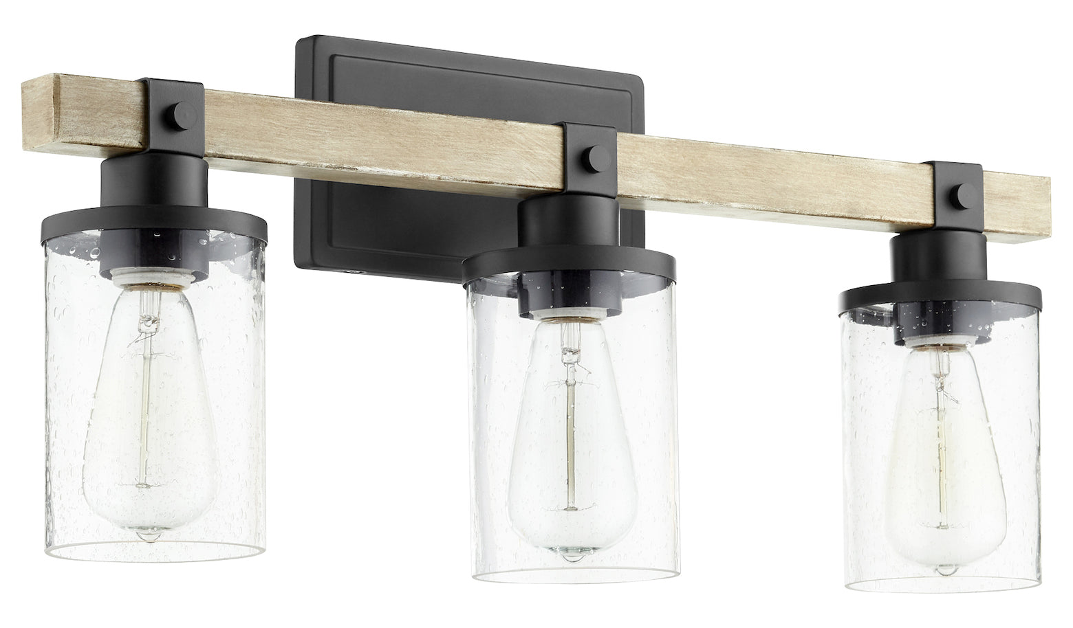 3 Lights Noir W/ Driftwood Finish Vanitity by Quorum