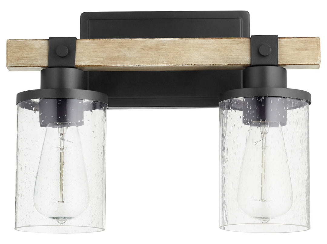 2 Lights Noir W/ Driftwood Finish Vanitity by Quorum