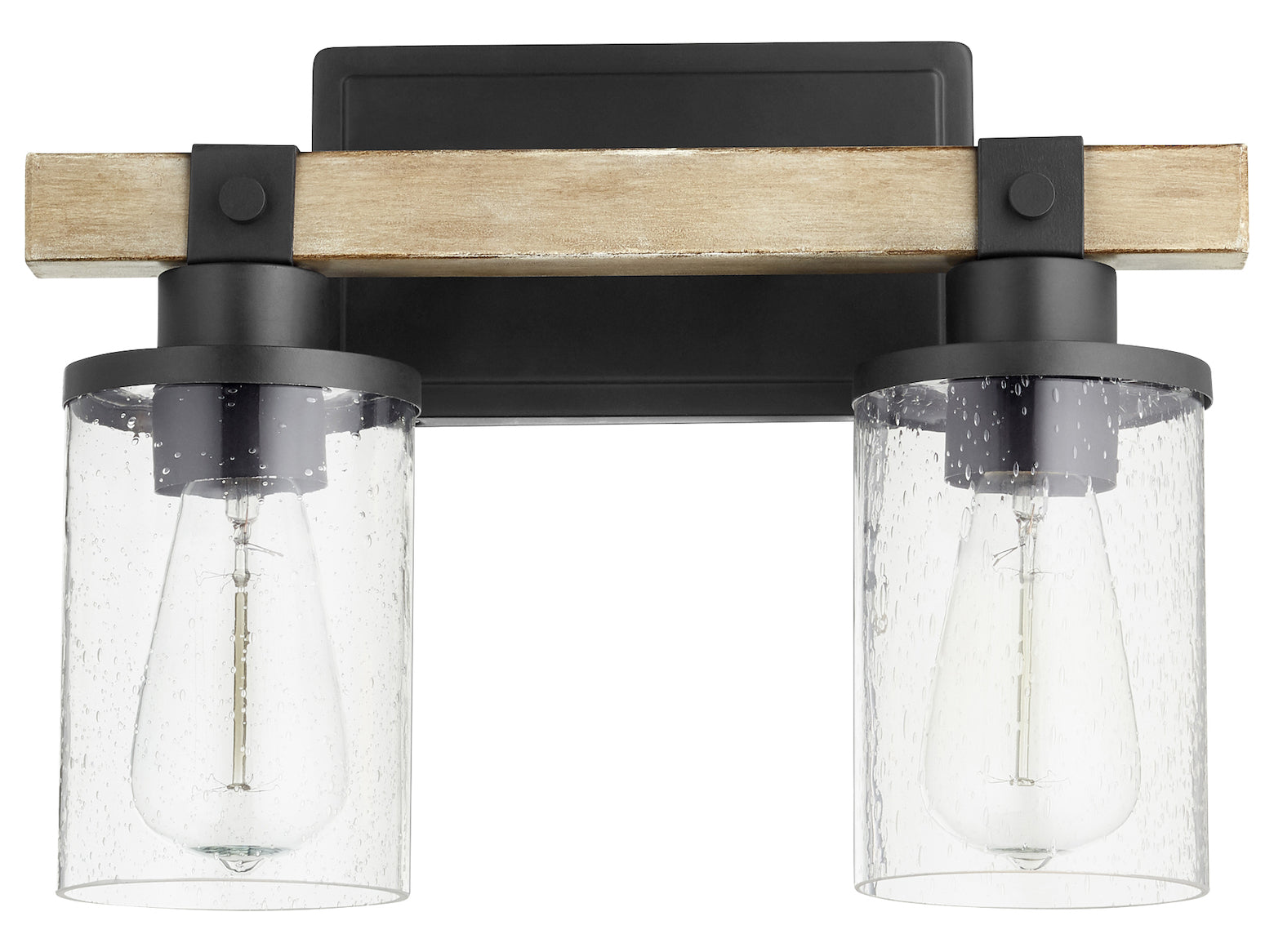 2 Lights Noir W/ Driftwood Finish Vanitity by Quorum