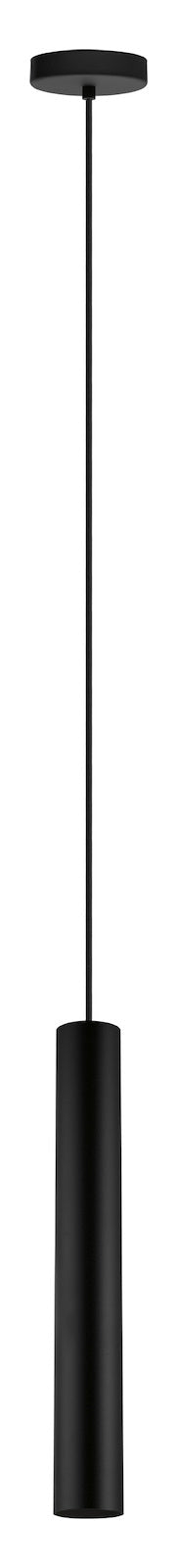 1 Light Led Gu10 Single Tube Pendant W/ Matte Black Finish by Eglo