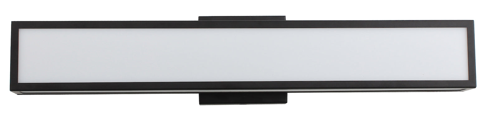 1 Light Led Vanity Light W/ Matte Black Finish And Acrylic Shade by Eglo