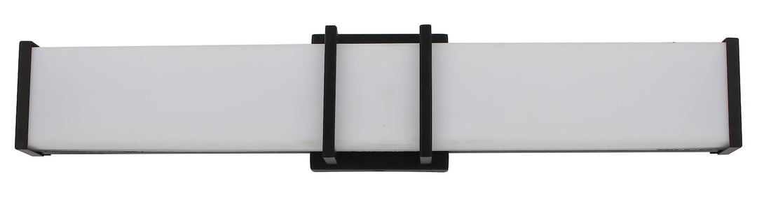 1 Light Led Vanity Light W/ Matte Black Finish And Acrylic Shade by Eglo