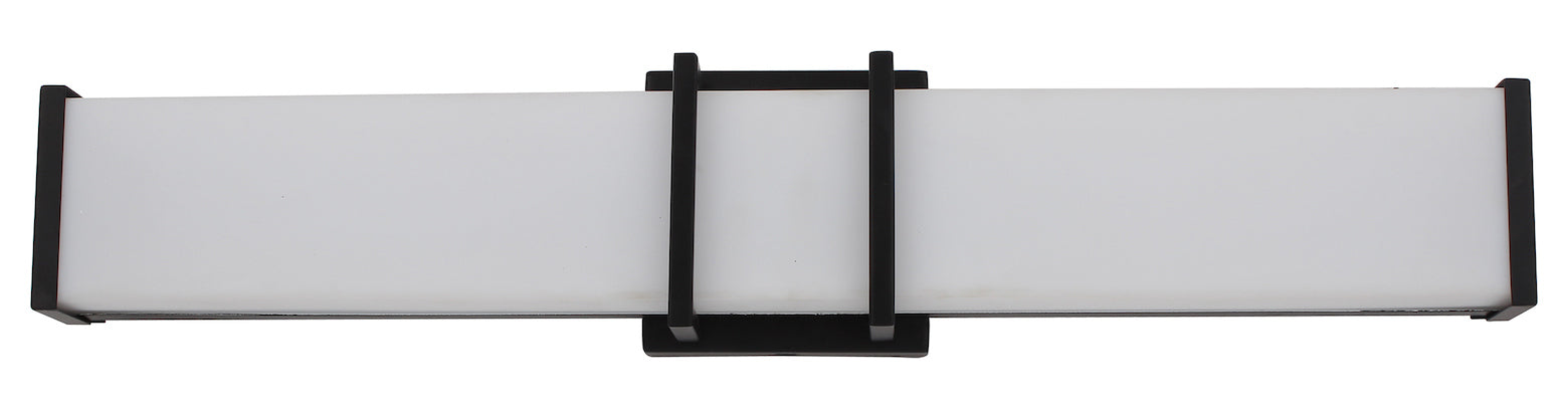 1 Light Led Vanity Light W/ Matte Black Finish And Acrylic Shade by Eglo