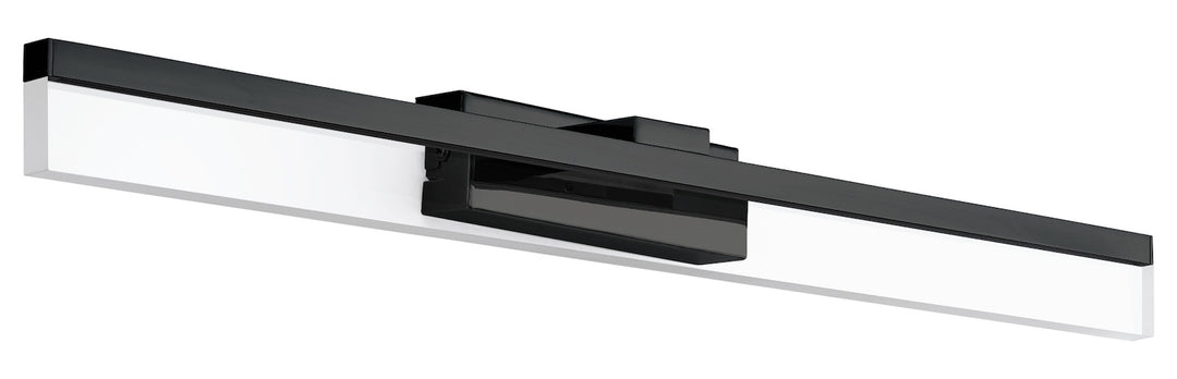 1 Light Led Bath / Vanity Light W/ Matte Black Finish And Satin Acrylic Shade by Eglo